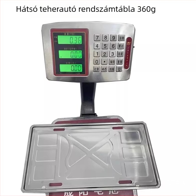 Kamionok hátsó rendszámtáblatartó rozsdamentes acélból, modell LC-X