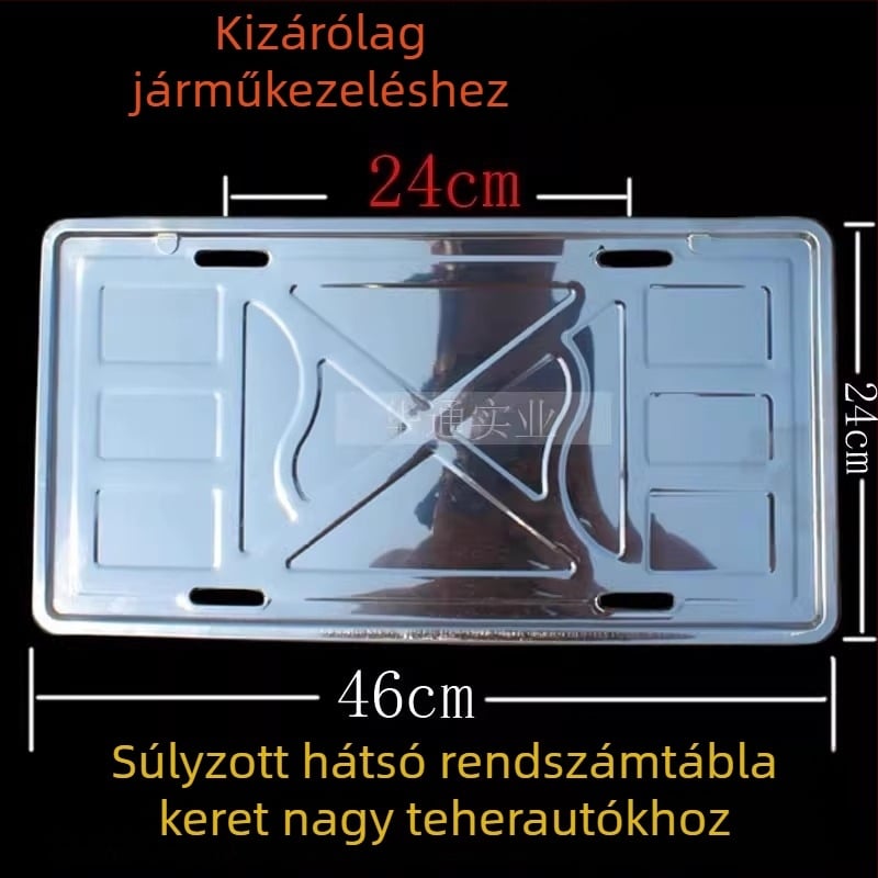 Kamionok hátsó rendszámtáblatartó rozsdamentes acélból, modell LC-X
