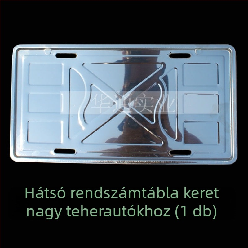 Kamionok hátsó rendszámtáblatartó rozsdamentes acélból, modell LC-X