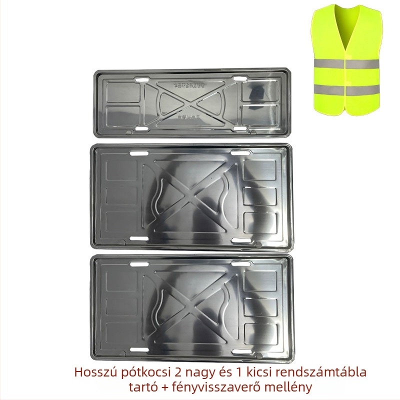 Kamionok hátsó rendszámtáblatartó rozsdamentes acélból, modell LC-X