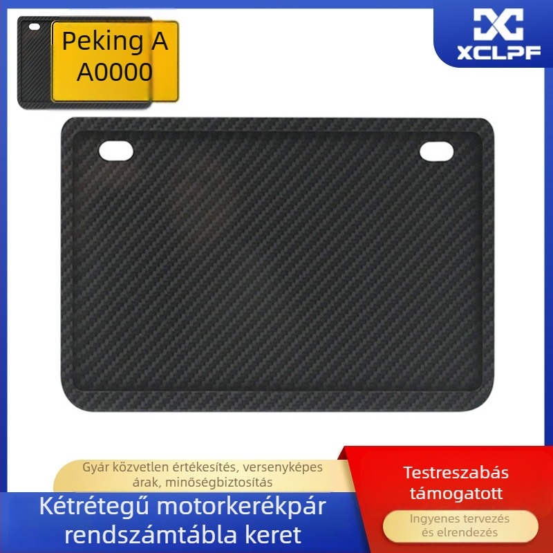 Kétszintes motorkerékpár rendszámkeret alumínium ötvözetből, modell XC-N080, típus XC-N080, márka XCLPF, általános modellekhez