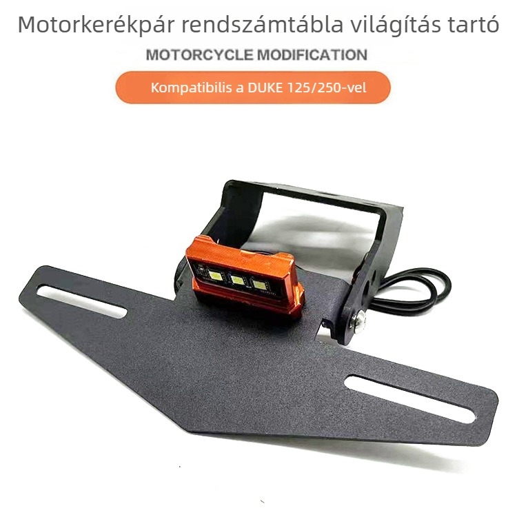 DK-125 Rozsdamentes acél: rövid hátsó rendszámtábla keret KTM Duke 125-höz