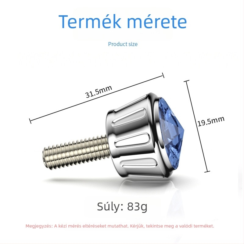 Gyémánttal díszített rendszámtábla csavarok – alumínium ötvözet, általános célú, márka YONG XUN, modell Diamond License Plate Screws