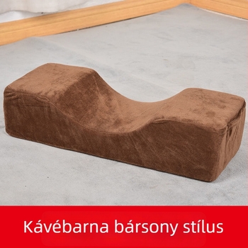 U-alakú memóriahabos nyakpárna kristályos bársony huzattal, modern minimalist design, felnőtteknek, alkalmas oldalfekvéshez
