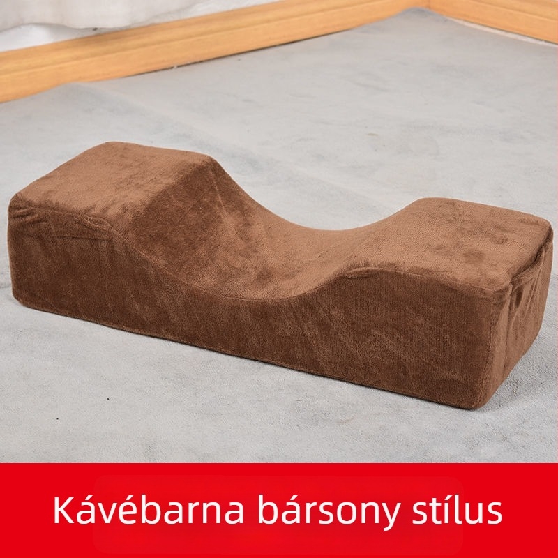 U-alakú memóriahabos nyakpárna kristályos bársony huzattal, modern minimalist design, felnőtteknek, alkalmas oldalfekvéshez