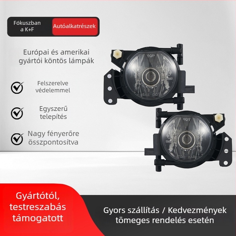BMW E60/E61/E83/E46/E90/E91/E63/E64 első ködlámpa – Modell V19-004, 51W, 12V, 1200LM