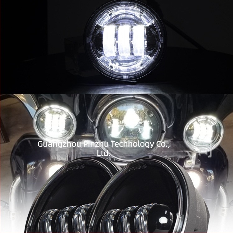 Harley-Davidson ködlámpa, alumínium ház, PC lencse, 12V, 30W, IP67, élettartam 30000 h