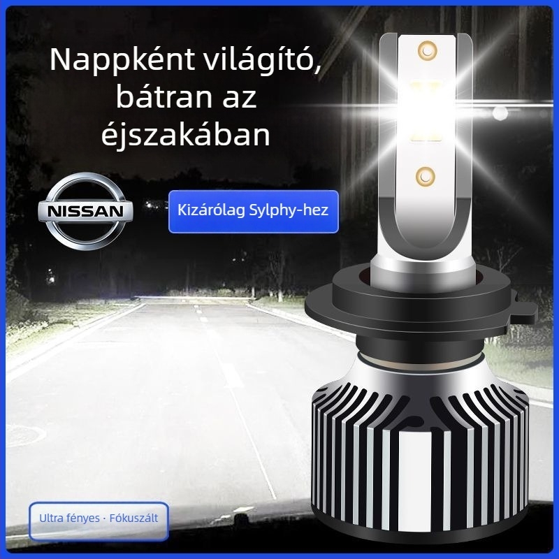 LED fényszóróizzó Nissan Sylphyhez – magas és alacsony fény, 70–80W, 5000 lm, LED fényforrás