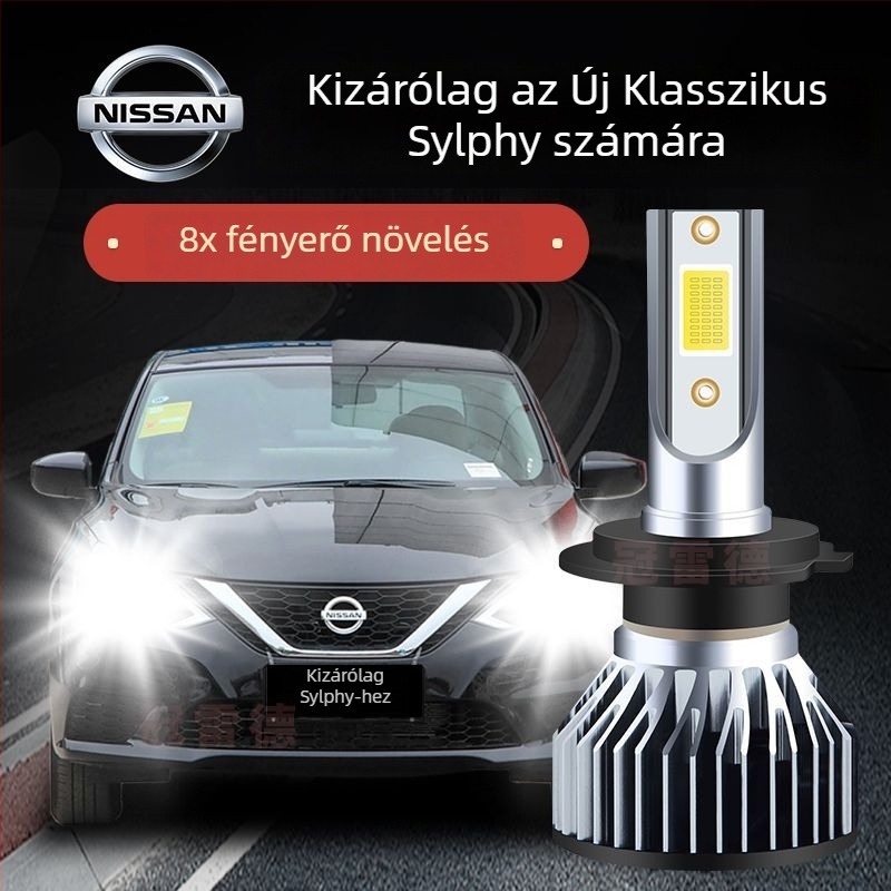 LED fényszóróizzó Nissan Sylphyhez – magas és alacsony fény, 70–80W, 5000 lm, LED fényforrás