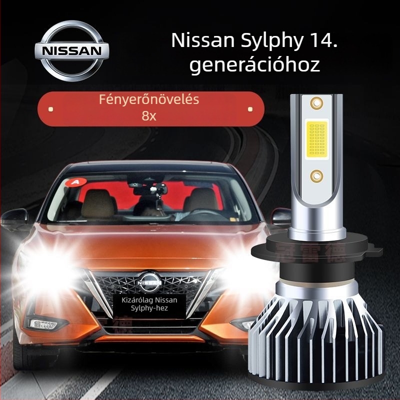 LED fényszóróizzó Nissan Sylphyhez – magas és alacsony fény, 70–80W, 5000 lm, LED fényforrás