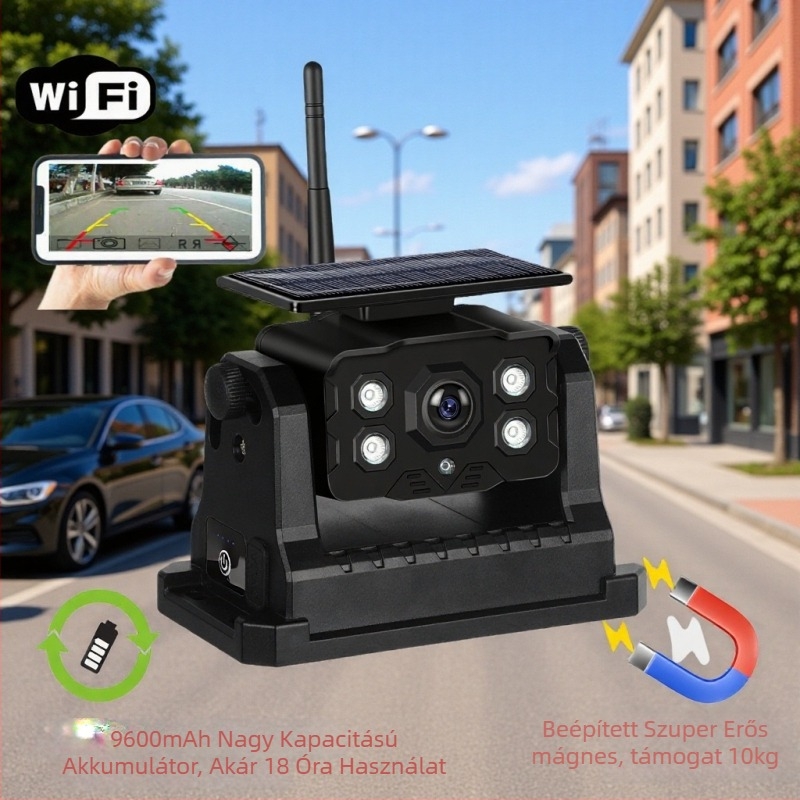 Járműre szerelhető teherautó kamera elő- és hátsó látómezővel, 12–24V, 1024×600 felbontás, AHD, 135° látószög, ABS ház