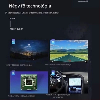 Autó hátsó kamera Android navigációval, AHD4K Aurora, 720P éjszakai látás