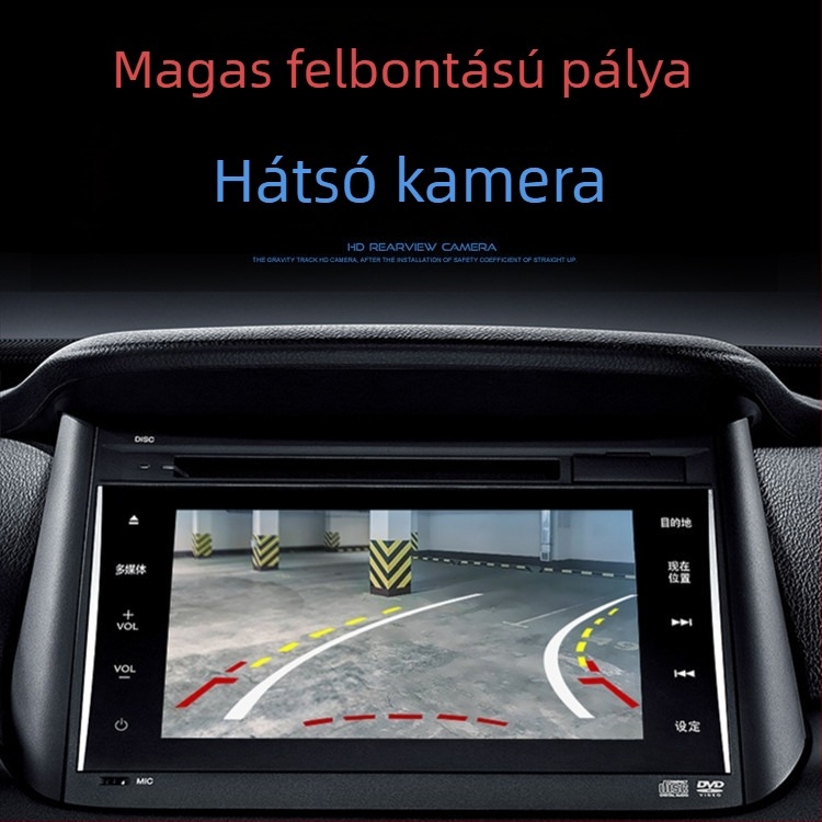 Autó hátsó kamera dinamikus trajektóriával, Track camera modell, 12V, 170°, 680TVL, NTSC