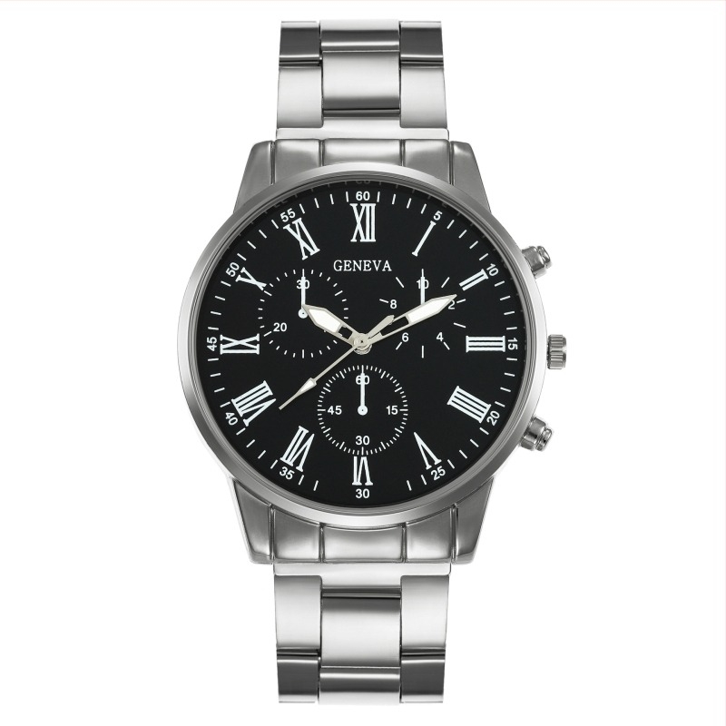 Férfi karóra fém szíjjal, elegáns üzleti kvarc óra, 42 mm-es számlap