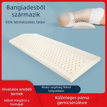 Természetes latexes deréktáji párna terhes nők számára, pamut huzat, egyszínű mintázat, egyszerű és modern stílus