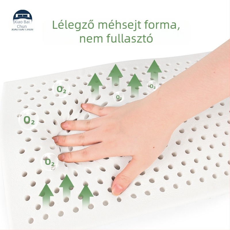 Természetes latexes deréktáji párna terhes nők számára, pamut huzat, egyszínű mintázat, egyszerű és modern stílus