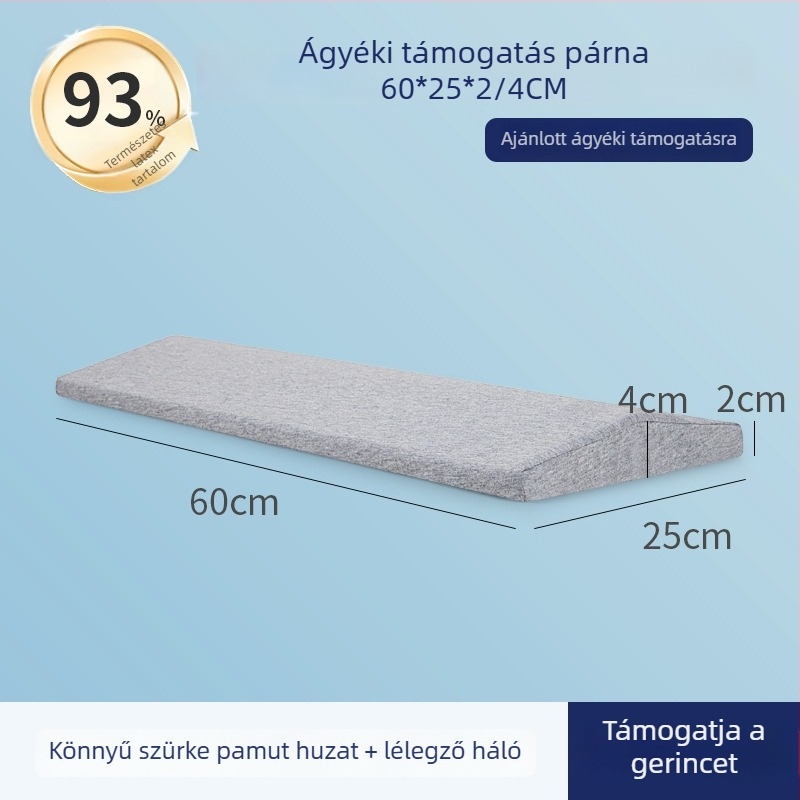 Természetes latexes deréktáji párna terhes nők számára, pamut huzat, egyszínű mintázat, egyszerű és modern stílus