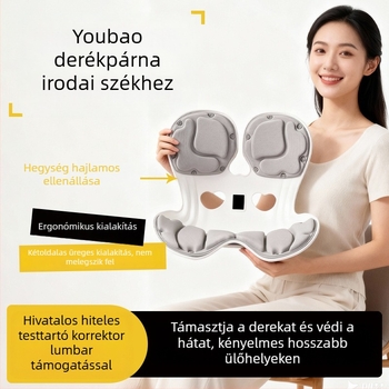 Ergonomikus ágyéki támasz – ülőpárna memóriahabból hosszú ülőidőkhöz