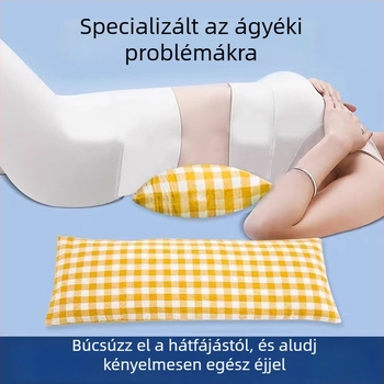 Ágyéki párna alváshoz hajdina héj töltettel, viszkózrost borítással, szövés