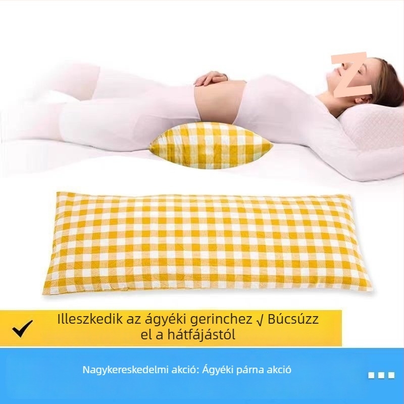 Ágyéki párna alváshoz hajdina héj töltettel, viszkózrost borítással, szövés
