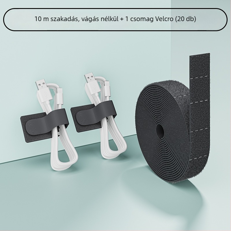 Kábel rendező Velcro pánttal – Univerzális asztali kábelrendező (Anyag: Silk Flower; Stílus: Univerzális; Importált: Nem)