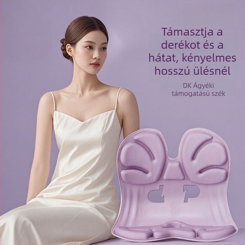 Memóriahabos irodai ülőpárna – ergonómikus deréktámasz, csípőpárna hosszú ülésekhez