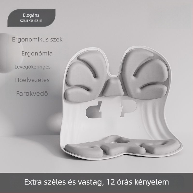 Memóriahabos irodai ülőpárna – ergonómikus deréktámasz, csípőpárna hosszú ülésekhez