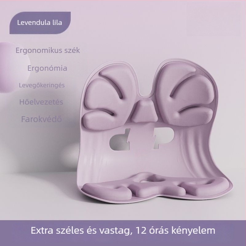 Memóriahabos irodai ülőpárna – ergonómikus deréktámasz, csípőpárna hosszú ülésekhez