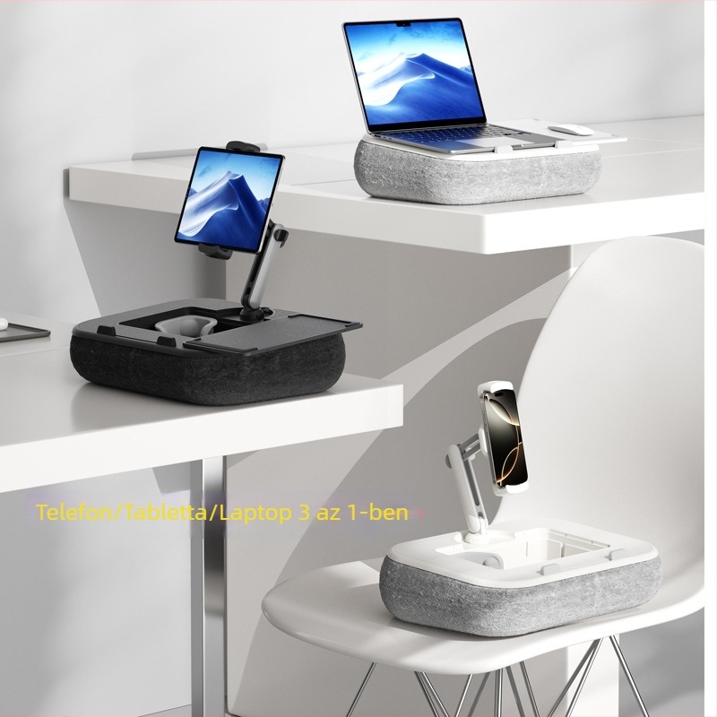Laptop többfunkciós állvány, univerzális kompatibilitás, műanyag, Ledetech, asztali kivitel