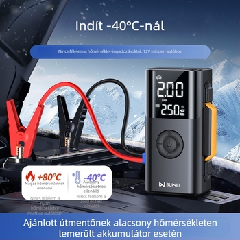 Buwei felfújható levegőpumpa és vészhelyzeti indító – mindent egyben energiaellátó egység elektromos gyújtással