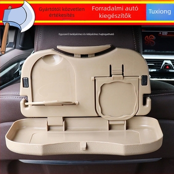 Autó hátsóülésre összecsukható étkezőasztal, ABS műanyag, összecsukható és hordozható, étkezéshez, laptophoz és irodai/tanulási célokra