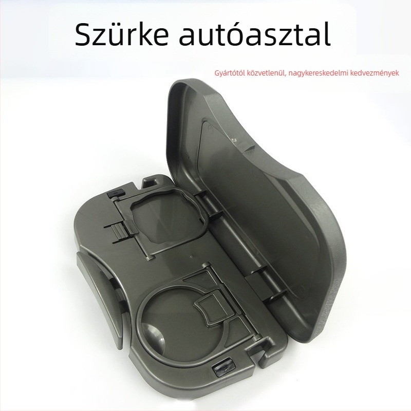 Autó hátsóülésre összecsukható étkezőasztal, ABS műanyag, összecsukható és hordozható, étkezéshez, laptophoz és irodai/tanulási célokra