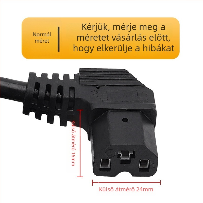 Akkumulátor-kábel elektromos járművekhez kettős női csatlakozóval – hosszabbító vonal, vastagított tiszta réz vezeték