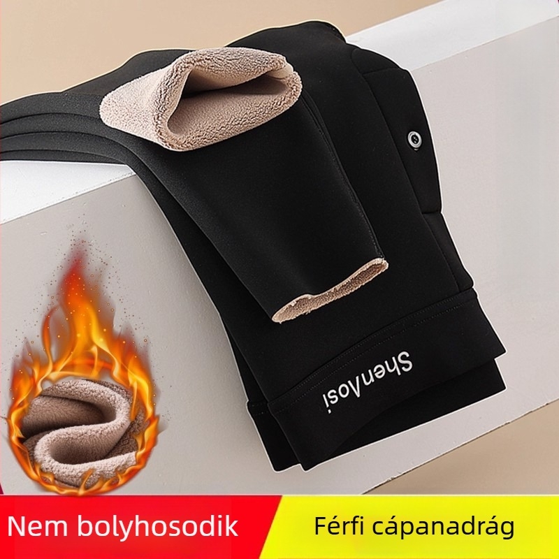 Barbie Shark férfi nadrág fleece béléssel, szűk fazon, plus méret, szélálló és meleg a hideg időre Mohe városában.