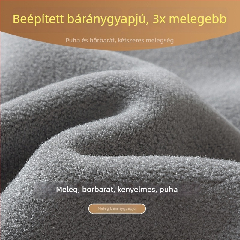 Grafén térdkalapos férfi melegítő nadrág, belső fleece bélés, téli extra vastag alapréteg