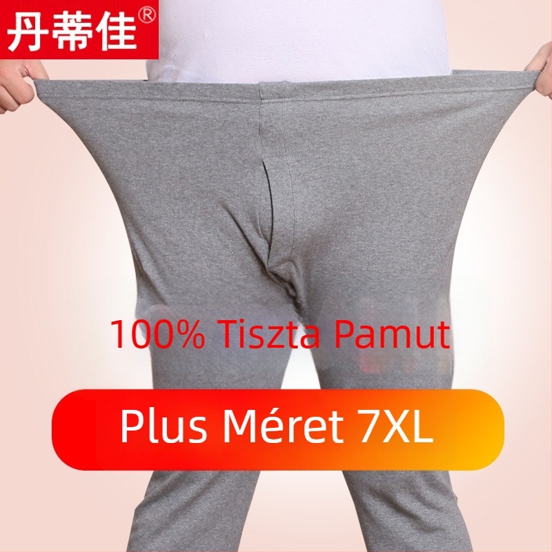 Férfi pamut hosszú alsó – egyszínű, egy rétegű, melegen tartó, 141–160 g/m²