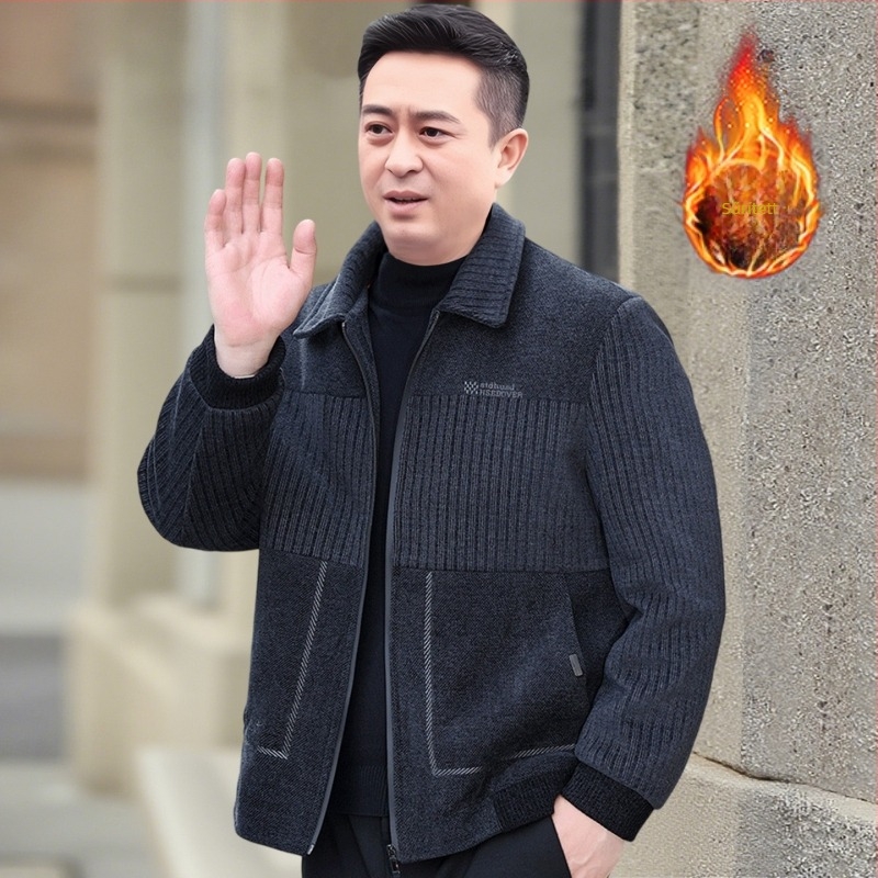 Rövid fazonú gyapjúdzseki fleece béléssel, vastag, rever-gallérral, őszi-téli szezonra