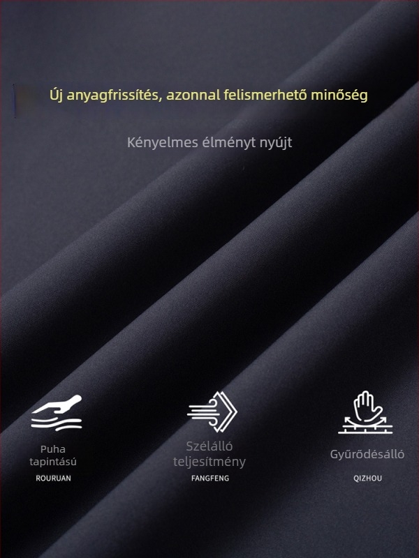 Középkorú és idősebb férfiaknak készült dzseki, sokoldalú, hétköznapi kinézetű kabát galléros