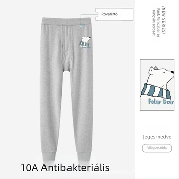 Férfi pamut termikus alsó nadrág őszre és télre, egyrétegű, 100% pamut, légáteresztő, közepes meleg, 181–200 g/m², férfiaknak 18–40 éves