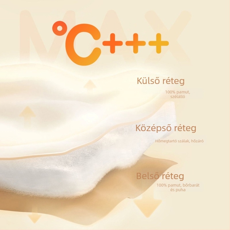 Baba melegítő nadrágok, magas derekú, uniszex, 100% pamut, tél