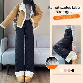 Női vastagított nadrág Chenille-Spandex anyaggal, magas derék, egyenes fazon, Skinny illeszkedés, Nylon töltet 70–80%