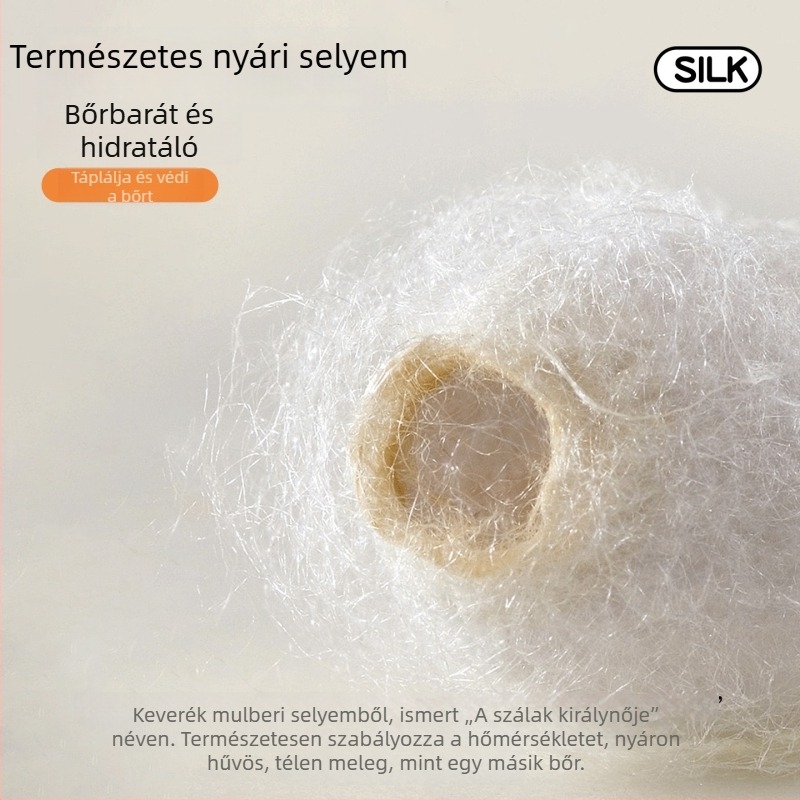 Női gyapjú-selyem termoszvet melltartóbetéttel, V-nyakú, egyrétegű, 181-200 g/m2