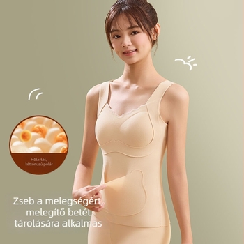 Lányok számára melegítő mellény mellpárnás és testtartás-korrekcióval, Derong anyag, ősz-tél