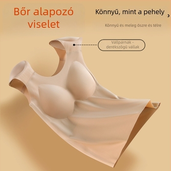 Őszi-téli női termál felső, karcsúsított fazon melltartó betétekkel, ujjatlan, hátsó formázóhatás, alapréteg