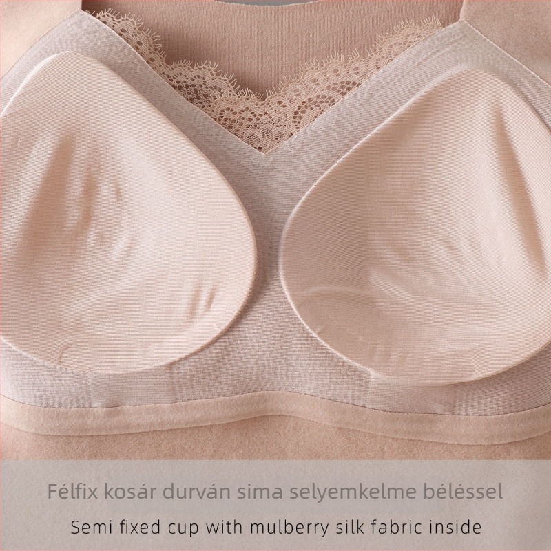 Női termál mellény – alapréteg Mulberry selyemből, 90–95% selyem, vékony anyag (101–120 g/m2), V-nyak, egy réteg, egyszínű