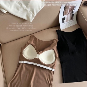 Női termo mellény beépített melltartócsészékkel és mellkasbetéttel, fleece-beléssel, dupla rétegű, vast poliészter anyag