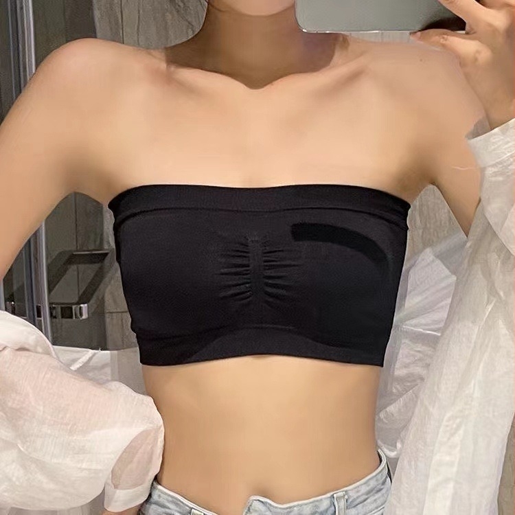 Sima bandeau melltartó pánt nélkül, 3/4 kosár, ultra vékony formázott kosár, nejlon anyag, funkció: láthatatlan ruhák alatt