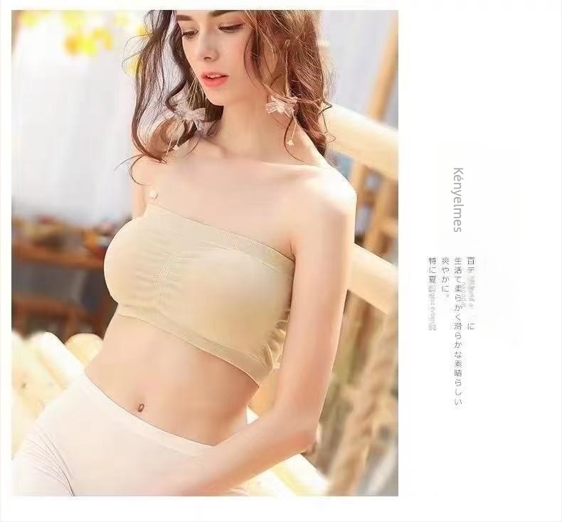 Sima bandeau melltartó pánt nélkül, 3/4 kosár, ultra vékony formázott kosár, nejlon anyag, funkció: láthatatlan ruhák alatt