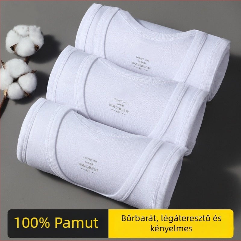 Férfi sportos ujjatlan felső 100% pamutból, kerek nyakú, 161–180 g/m², minden évszakra alkalmas, 2025-ben debütált