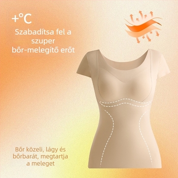 Nylon termo mellény beépített melltartóval (cups), fleece béléssel, magas rugalmasság, antistatikus, dupla réteg, meleg nőknek